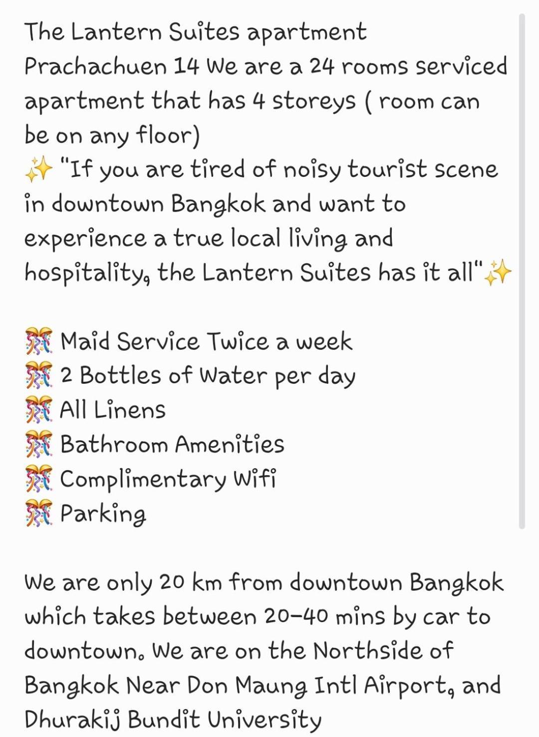 The Lantern Suites Ban Song Hong Exterior foto